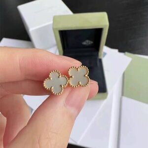 Van Cleef & Arpels white fritillary earrings